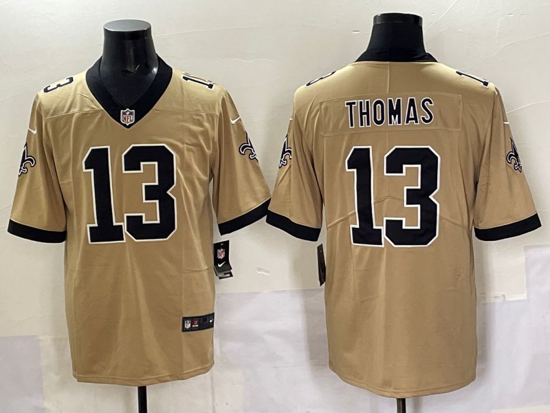Men 2025 New Orleans Saints #13 Thomas Yellow Limited NFL Jersey style 01->new orleans saints->NFL Jersey